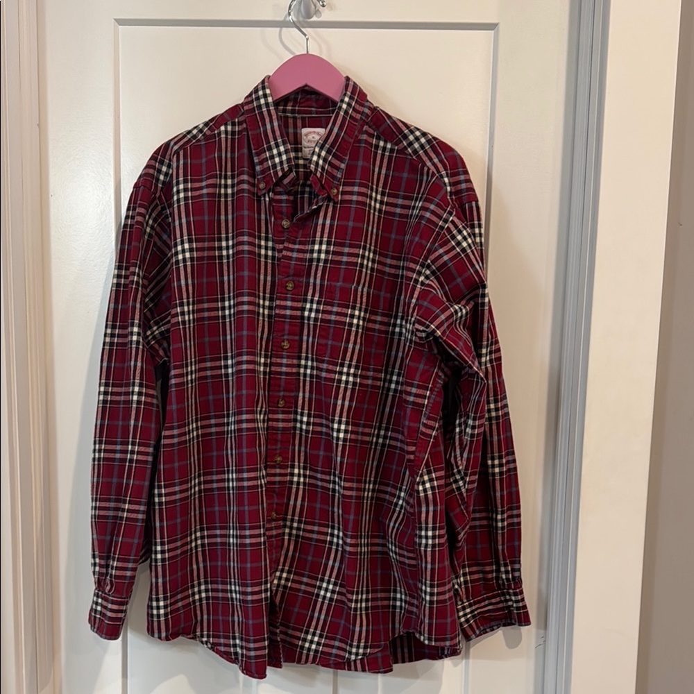 Classic Red Plaid Men's Shirt